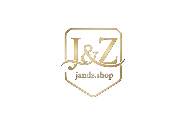 Gold logo with 'J&Z' and 'jandz.shop' text on a white background