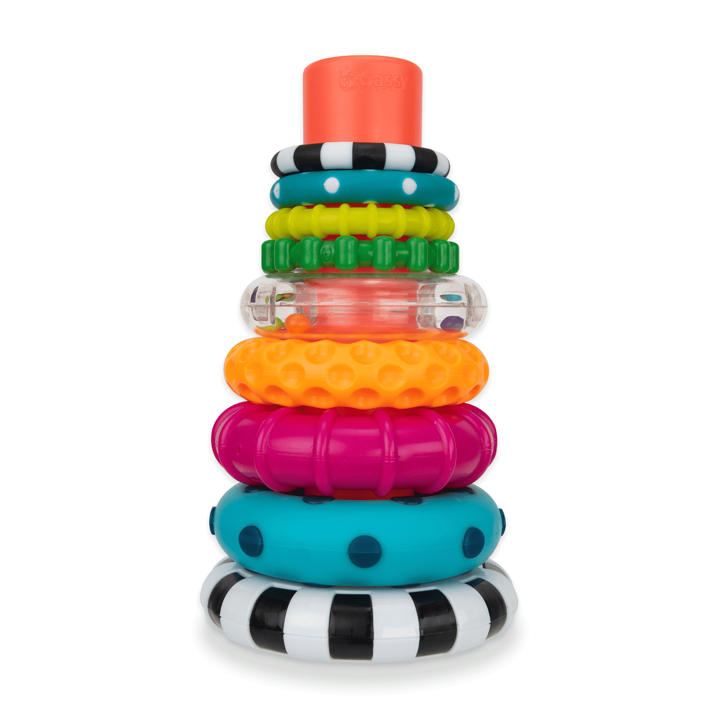 Stacks of Circles Stacking Ring STEM Learning Toy, 9 Piece Set, Ages 6 Months and Up
