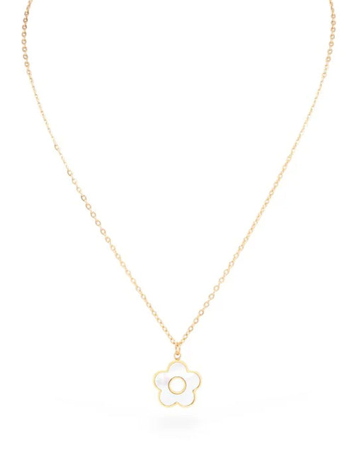 Load image into Gallery viewer, MOP Flower Pendant Neckle
