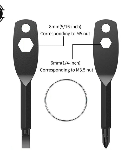 Load image into Gallery viewer, 1 Set Stainless Steel Mini EDC Multifunction Screwdriver Key Shape Slotted/Cross Screwdrivers Keychain Pocket Repair Tool
