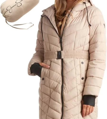 Women'S Winter Coat - Long Length Packable Quilted Puffer Jacket (S-3XL)