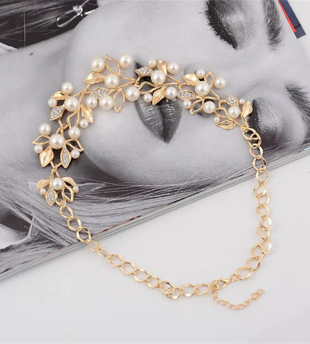 Simulated Pearl Necklaces & Pendants Leaves Statement Necklace Women Collares Ethnic Jewelry for Gifts