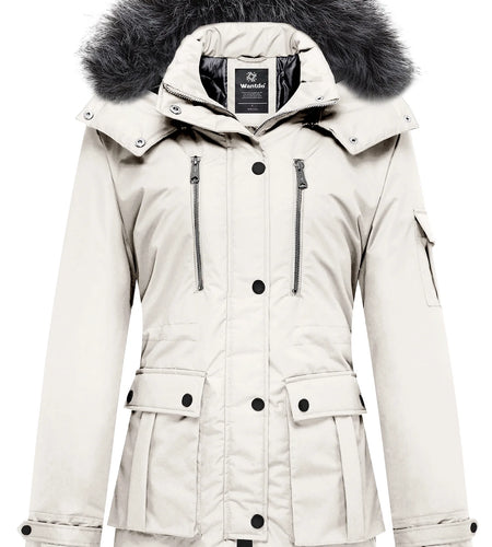 Women'S plus Size Winter Coat Thickened Parka Coat Puffer Jacket Army Green 2XL