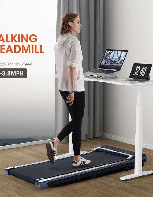 Load image into Gallery viewer, Walking Pad under Desk Treadmill with Remote Control Lightweight 2 in 1 Exercise Treadmill 0.6-3.8 Speed Range for Home Office Workout
