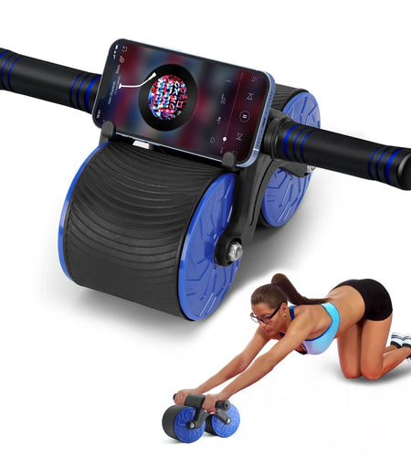 Ab Roller Wheel, Automatic Rebound Abdominal Wheel for Core Strength Training. Abdominal Wheel for Abs Workout Training Muscle Strength at Home Gym - Beginner to Advanced Fitness Equipment