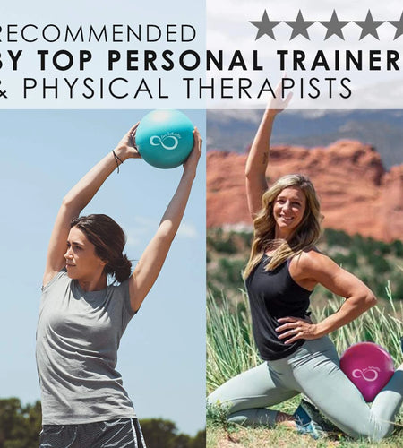 9” Pilates Ball Workout Equipment with Mesh Bag & Hand Pump, Mint