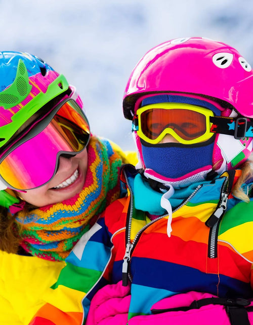 Load image into Gallery viewer, 2 Pieces Kid Balaclava Ski Neck Warmers Windproof Ear Muffs Hats Winter Fleece Gaiters for Boy Girls
