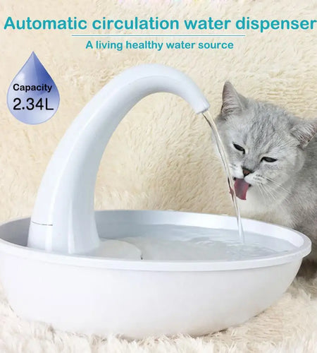 New Automatic Swan Shaped Pet Cat Dog Water Dispenser Feeding Water Flowing Fountain Cat Drinking Bowl Electric Water Dispenser