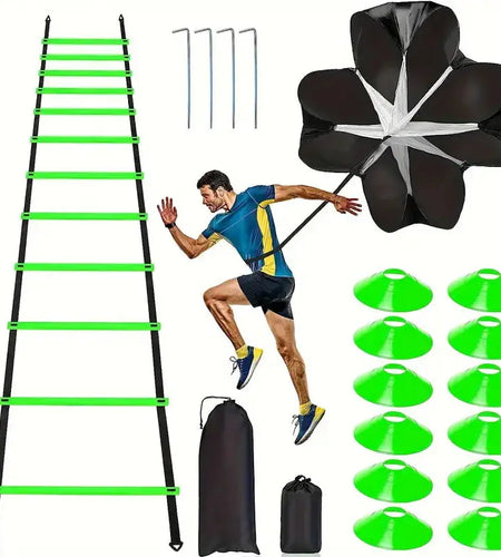 1Set Football Soccer Training Equipment Fitness Speed Training Resistant Parachute Chute Running Umbrella