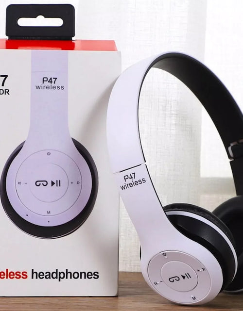 Load image into Gallery viewer, Wireless Bluetooth 5.0 Over-Ear Headphones with FM Radio, MIC &amp; Foldable Design – Supports TF Card
