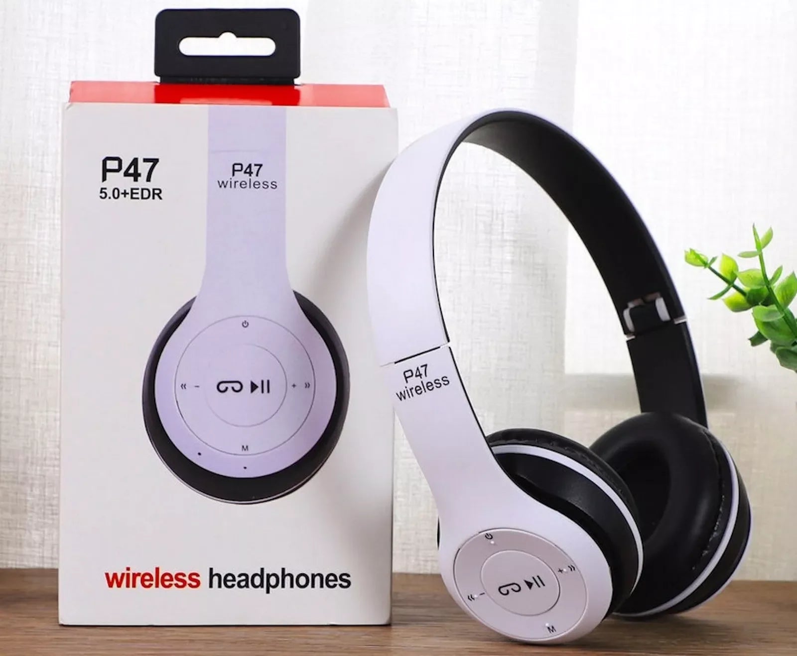 Wireless Bluetooth 5.0 Over-Ear Headphones with FM Radio, MIC & Foldable Design – Supports TF Card