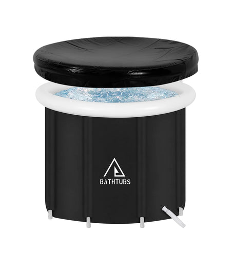 Ice Bath Tub for Athletes, Portable Ice Bath at Home, Inflatable Cold Plunge Tub for Adults, Large Ice Bathtub Outdoor, Recovery Cold Bath with Cover and Lid