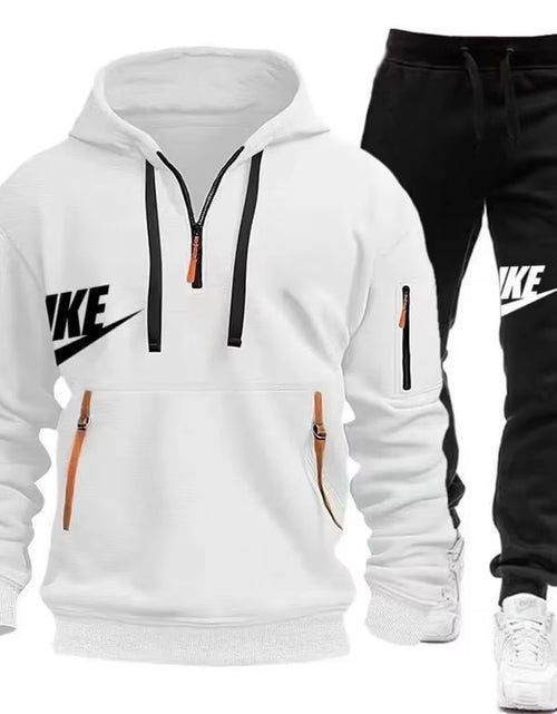 Load image into Gallery viewer, 2025 New Men&#39;S Autumn and Winter Suit Zipper Hoodie + Trousers Suit Casual Men&#39;S Sportswear Warm Suit
