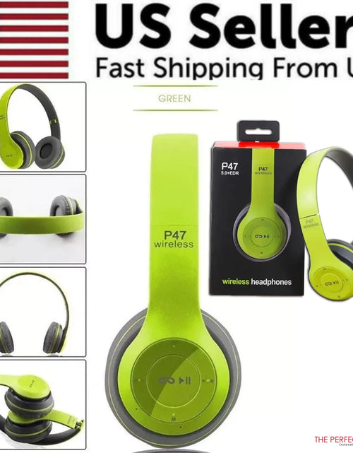 Load image into Gallery viewer, Wireless Bluetooth 5.0 Over-Ear Headphones with FM Radio, MIC &amp; Foldable Design – Supports TF Card
