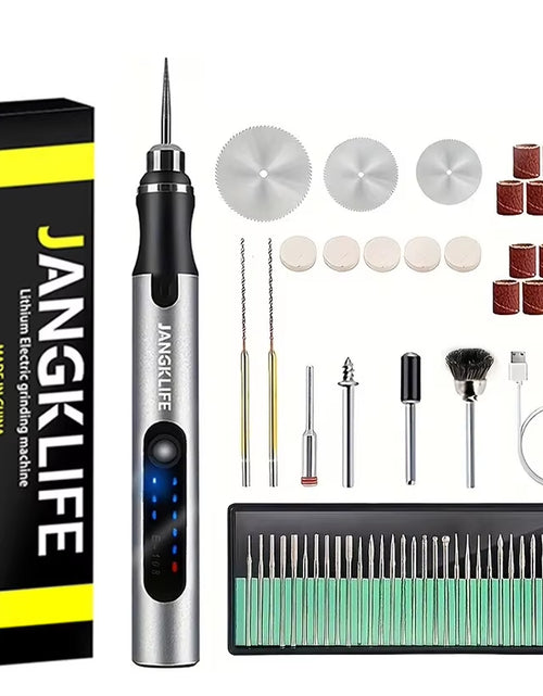 Load image into Gallery viewer, USB Cordless Rotary Tool Kit Woodworking Engraving Pen DIY for Jewelry Metal Glass Mini Wireless Drill
