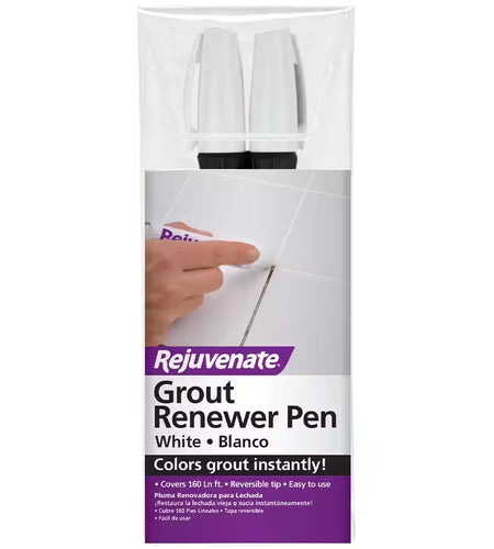 4 Oz. White Interior Water-Based Grout Restorer Marker Pens (2-Pack)