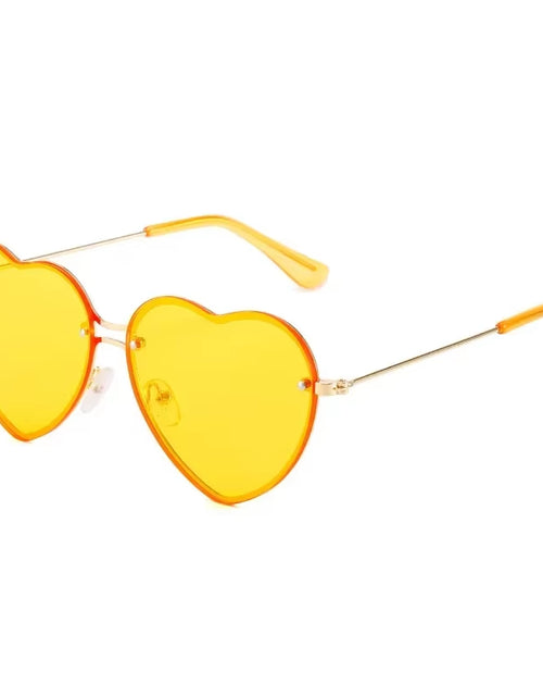 Load image into Gallery viewer, Heart Shaped Sunglasses Metal Women Brand Designer Fashion Rimless LOVE Clear Ocean Lenses Sun Glasses Oculos UV400
