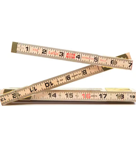 Lufkin 6 Ft. Wood Rule Brass Extends