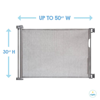 Retractable Baby Gate, Expands up to 50" Wide, Includes Wall Mounts
