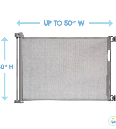 Retractable Baby Gate, Expands up to 50" Wide, Includes Wall Mounts