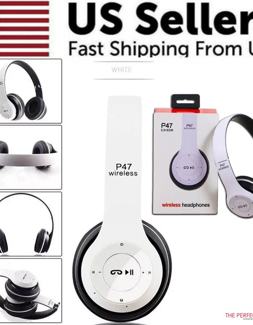 Load image into Gallery viewer, Wireless Bluetooth 5.0 Over-Ear Headphones with FM Radio, MIC &amp; Foldable Design – Supports TF Card
