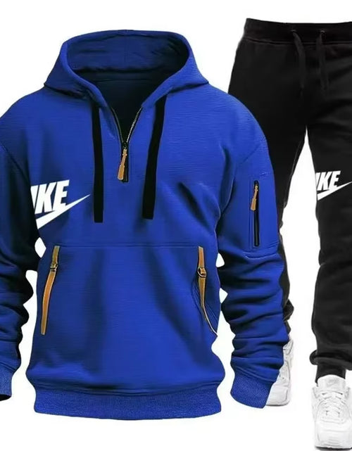 Load image into Gallery viewer, 2025 New Men&#39;S Autumn and Winter Suit Zipper Hoodie + Trousers Suit Casual Men&#39;S Sportswear Warm Suit
