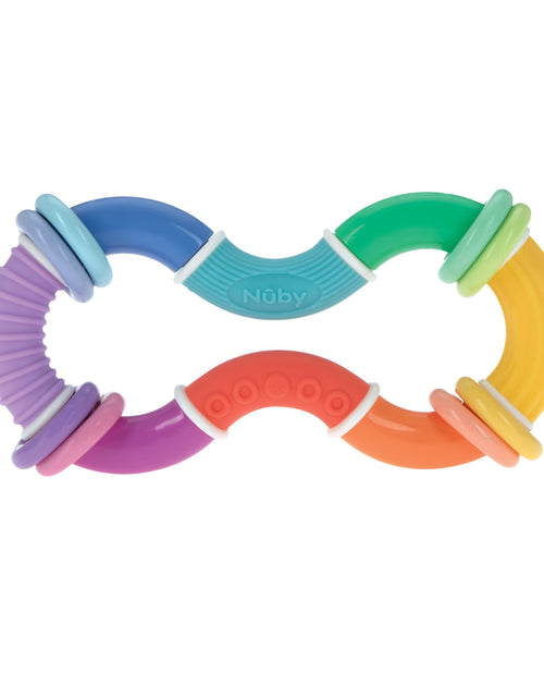 Load image into Gallery viewer, Twist-A-Ring Rattle Teether Toy for Babies, Multicolor
