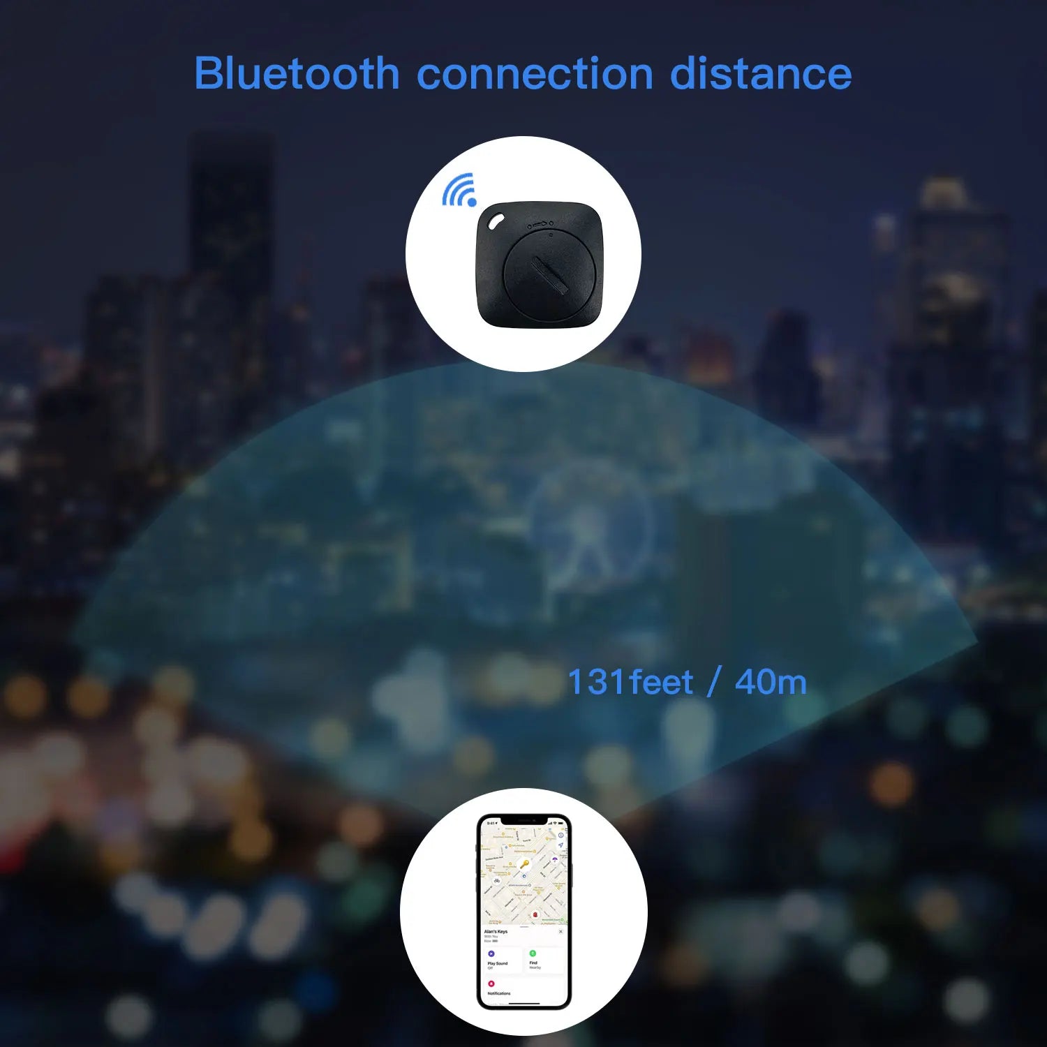 GPS Tracking Device for iOS and Android - Bluetooth Locator with Global Positioning and Anti-Lost Features