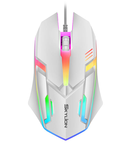 F1 Wired 3 Keys Mouse Colorful Lighting Gaming and Office for Microsoft Windows and Apple IOS System