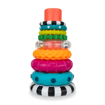 Stacks of Circles Stacking Ring STEM Learning Toy, 9 Piece Set, Ages 6 Months and Up
