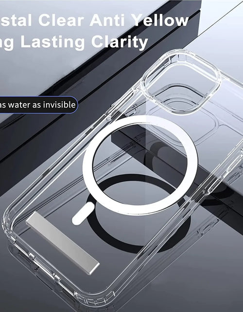 Load image into Gallery viewer, Magnetic Compatible with iPhone 17 Pro Max Case with Stand [Military Grade Drop Tested][Compatible with Magnet] Ring Translucent Slim Hard Back Soft Edge
