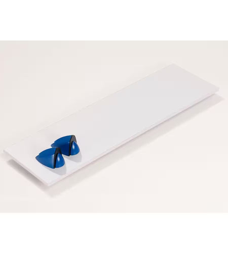 23.625 In. W X 7.125 In. D Puzzle White Shelf with Jazzy Red Brackets Decorative Shelf Kit