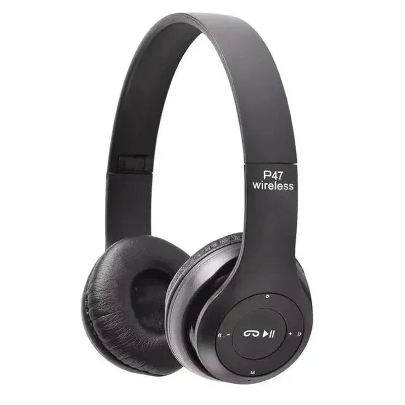 Wireless Bluetooth 5.0 Over-Ear Headphones with FM Radio, MIC & Foldable Design – Supports TF Card