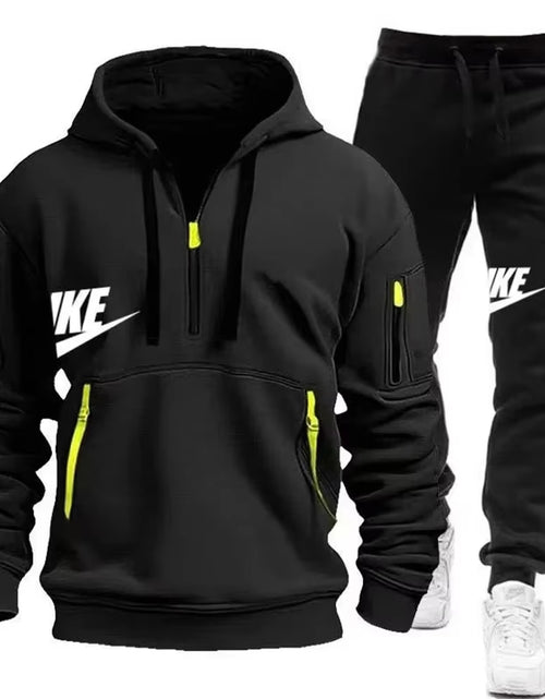 Load image into Gallery viewer, 2025 New Men&#39;S Autumn and Winter Suit Zipper Hoodie + Trousers Suit Casual Men&#39;S Sportswear Warm Suit
