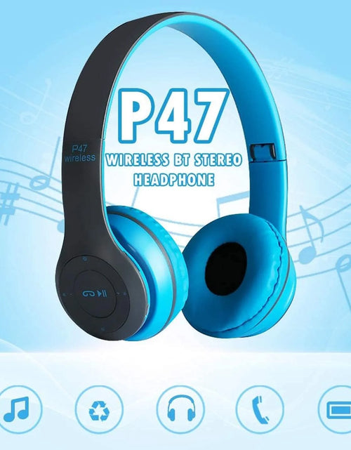 Load image into Gallery viewer, Wireless Bluetooth 5.0 Over-Ear Headphones with FM Radio, MIC &amp; Foldable Design – Supports TF Card
