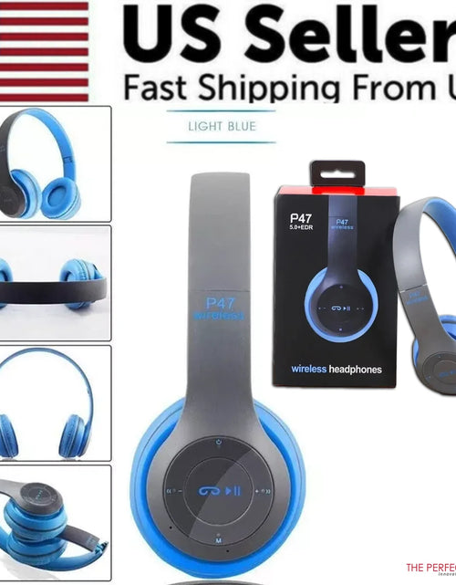 Load image into Gallery viewer, Wireless Bluetooth 5.0 Over-Ear Headphones with FM Radio, MIC &amp; Foldable Design – Supports TF Card
