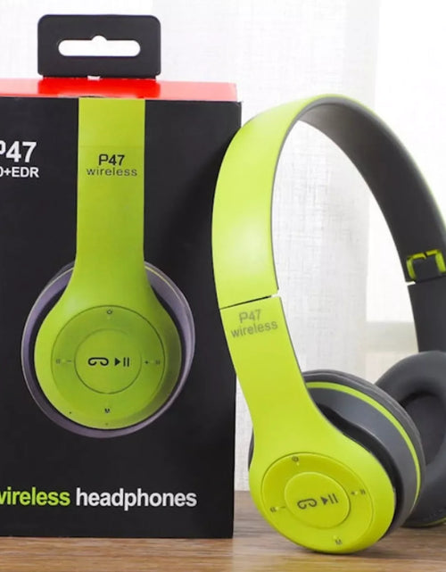 Load image into Gallery viewer, Wireless Bluetooth 5.0 Over-Ear Headphones with FM Radio, MIC &amp; Foldable Design – Supports TF Card
