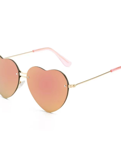 Load image into Gallery viewer, Heart Shaped Sunglasses Metal Women Brand Designer Fashion Rimless LOVE Clear Ocean Lenses Sun Glasses Oculos UV400
