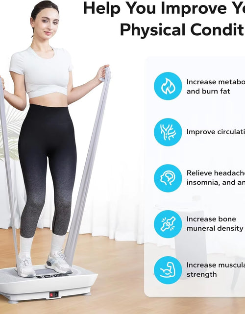 Load image into Gallery viewer, Vibration Plate Exercise Machine,Whole Body Workout Power Vibrate Fitness Platform Vibration Plate for Lymphatic Drainage
