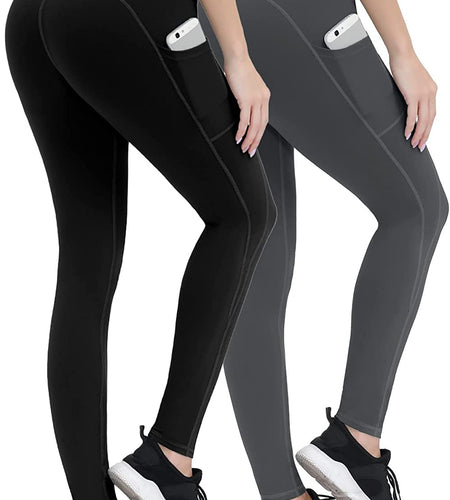 Yoga Pants with Pockets for Women High Waisted Workout Leggings Tummy Control Athletic Leggings