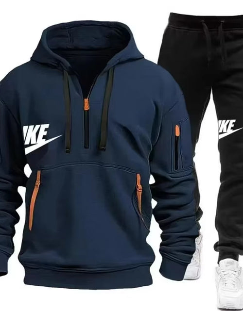 Load image into Gallery viewer, 2025 New Men&#39;S Autumn and Winter Suit Zipper Hoodie + Trousers Suit Casual Men&#39;S Sportswear Warm Suit
