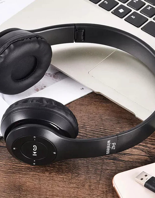 Load image into Gallery viewer, Wireless Bluetooth 5.0 Over-Ear Headphones with FM Radio, MIC &amp; Foldable Design – Supports TF Card
