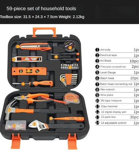 Household Hardware Tool Box Set Home Manual Combination Repair Tools Multifunctional Repair Tool Box