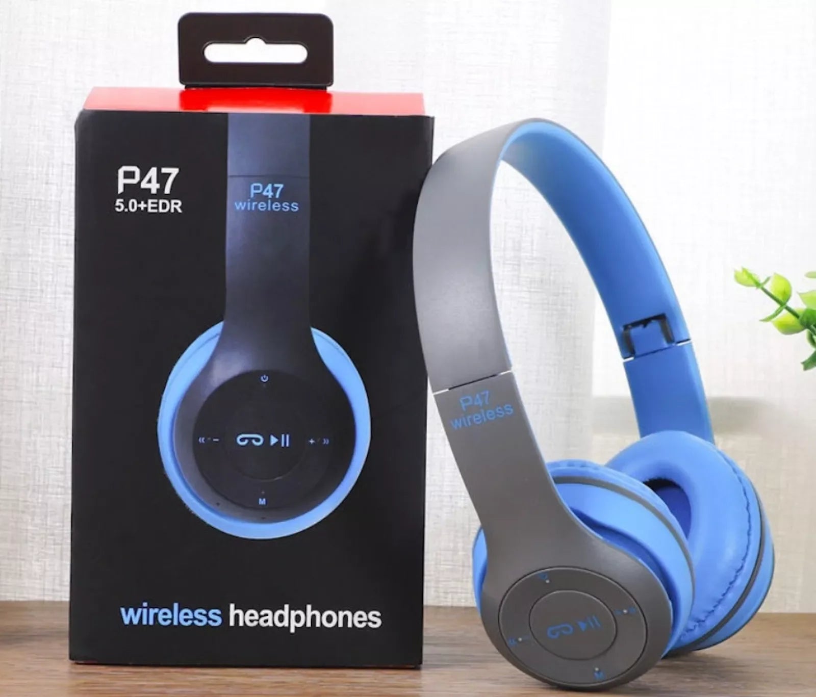 Wireless Bluetooth 5.0 Over-Ear Headphones with FM Radio, MIC & Foldable Design – Supports TF Card